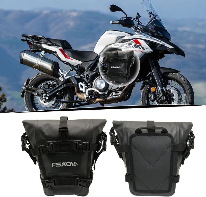 NONE For Benelli TRK502 TRK502X TRK 502 TRK 502X Motorcycle Frame Crash Bars Waterproof Bag Universal Guard Bar Side Riding Bags