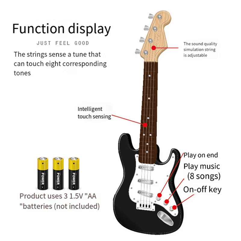 NONE AT59 17In Guitar For Kids,4 Strings Electric Guitar Musical Instruments For Children,Portable Electronic Instrument