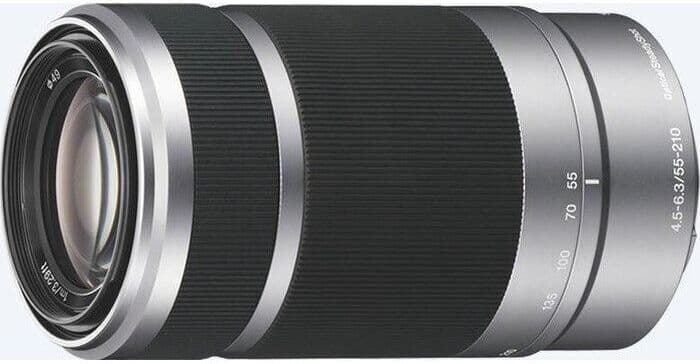 Sony E 55-210mm 4.5-6.3 OSS   Svart/Silver