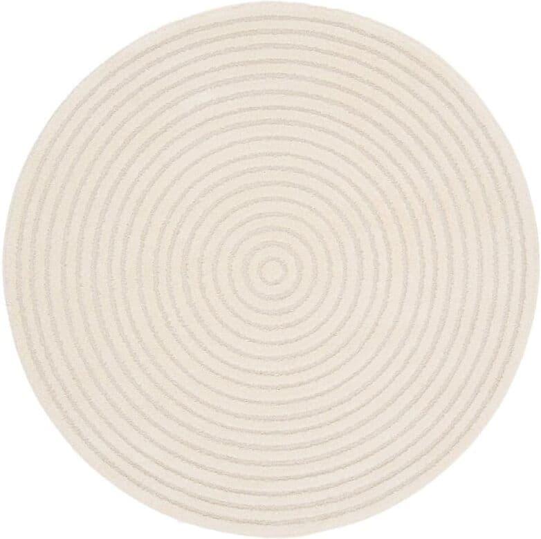 AFK Alfombra redonda de diseño con efecto relieve 160 x 160 cm