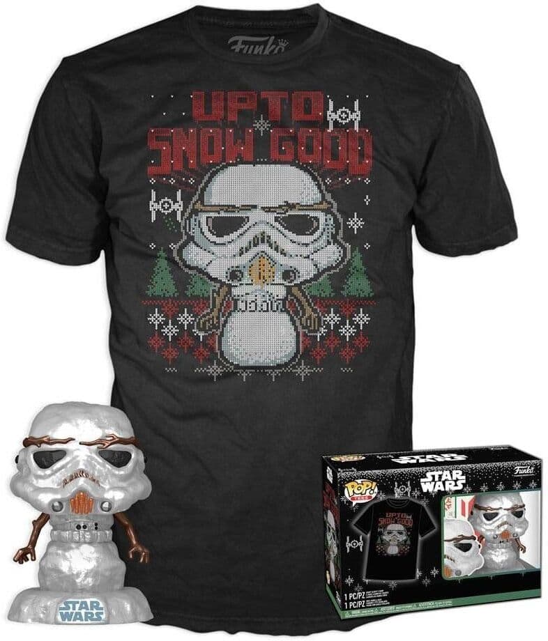 Funko Pop! & Tee (Adult): Star Wars - Holiday Stormtrooper (Metallic) Vinyl