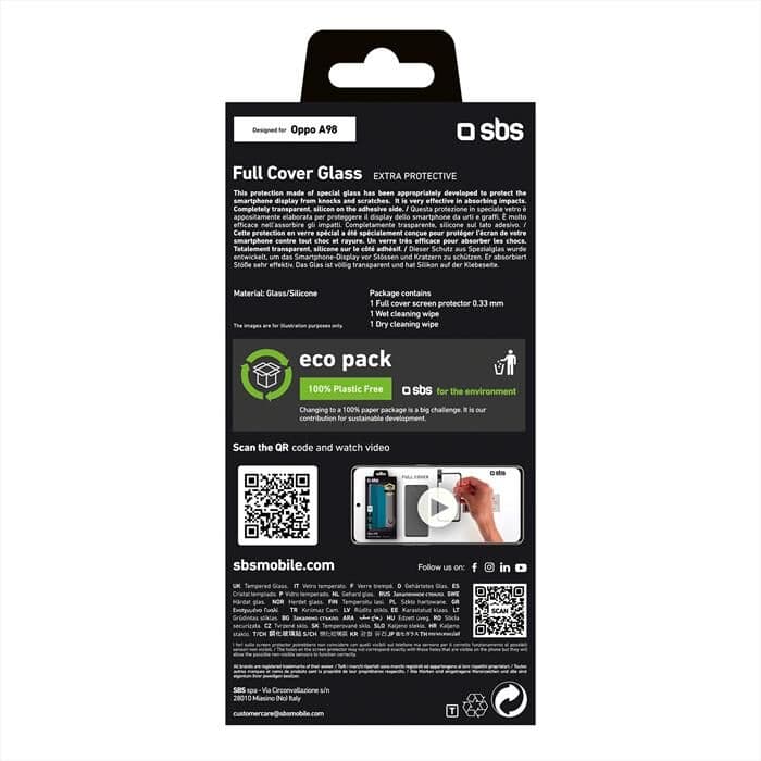 SBS Screen Protector Tescrfcopa98 Per Oppo A98-nero