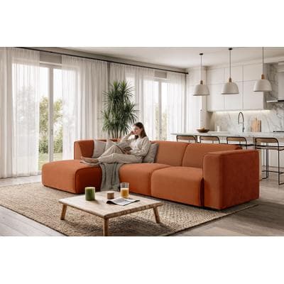 Ecksofa OTTO HOME "Merid L-Form, B: 295 cm - OTTO. Verlässliche Qualität.", braun (messing), B:295cm H:70cm T:162cm, Struktur fein (100% Polyester);Samtoptik (100% Polyester);Samtcord (92% Polyester, 8% Polyamid), Sofas, Ecksofa, jederzeit durch...