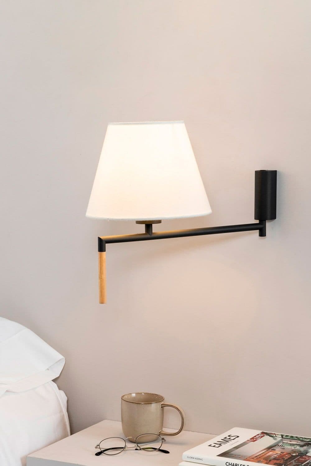 FARO BARCELONA Aplique acero beige 22x37.5x27.7 cm