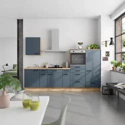 Küchenblock Easytouch Low m. Geräten Blau