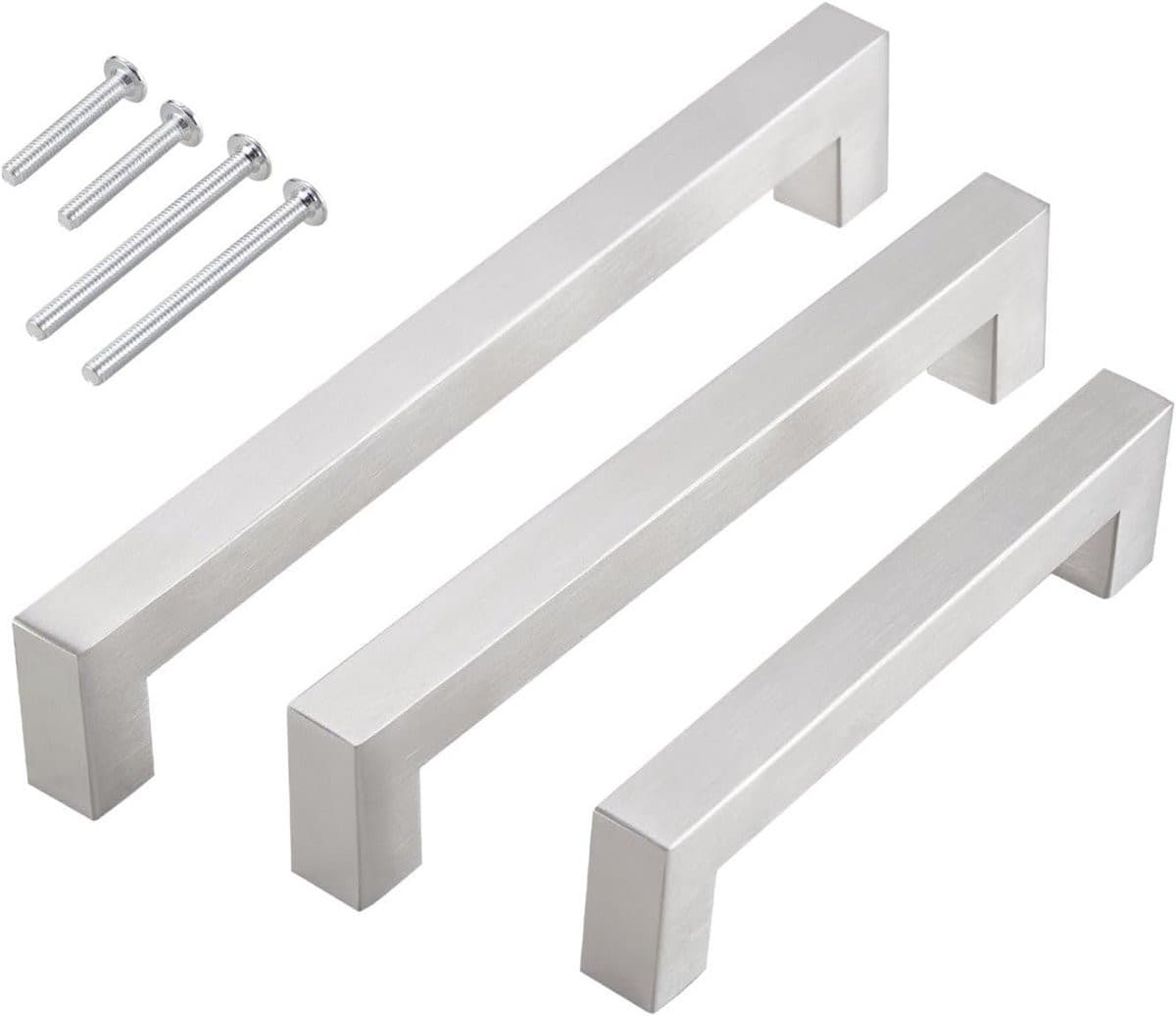 Set van 5 roestvrij stalen meubelgrepen en ladegrepen van 64 mm