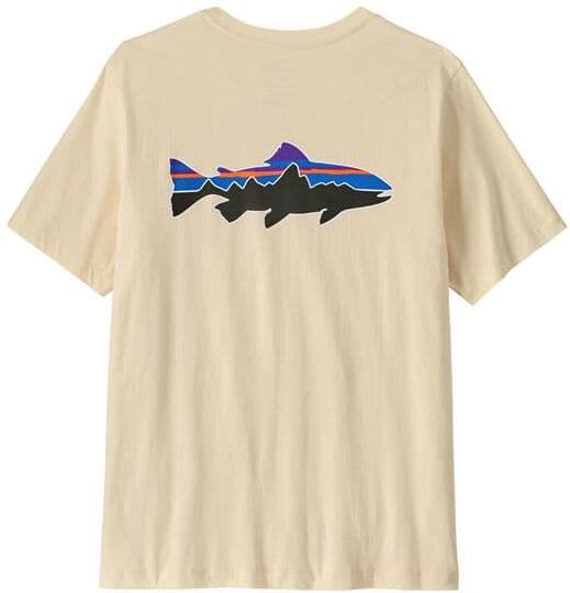 Patagonia Mens Fitz Roy Trout T-Shirt, Undyed Natural M