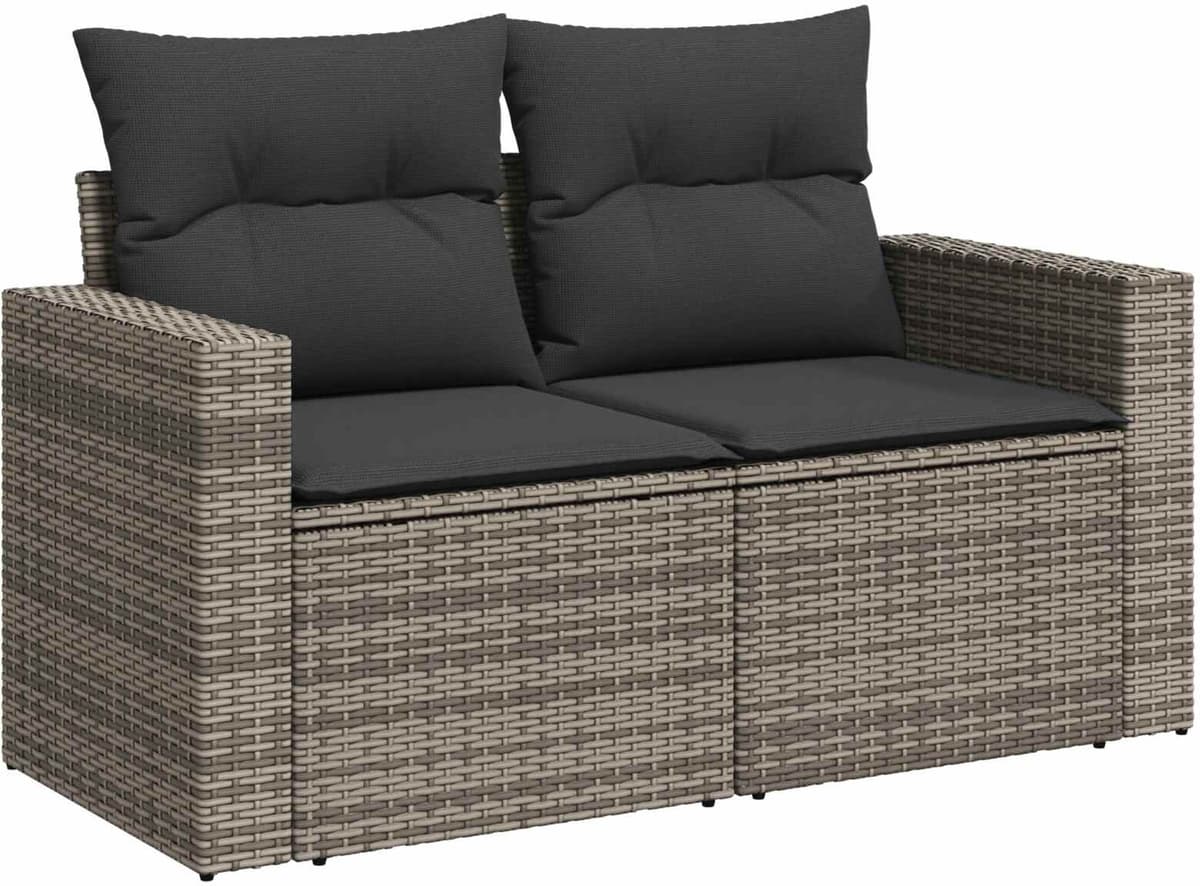vidaXL Ensemble de Canapés 8 pc Gris et Gris foncé 55 x 55 x 37 cm