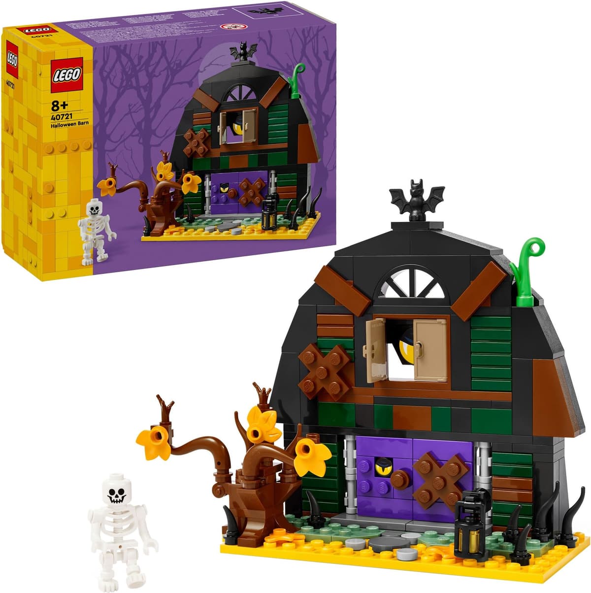 Konstruktionsspielsteine LEGO "Halloween-Scheune (40721), LEGO Iconic", bunt, Spielbausteine, Kinder, Kunststoff, Konstruktionsspielsteine, Made in Europe