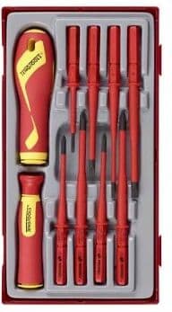 Kit Chaves de Fenda Intercambiáveis Isolada 10Pcs Teng Tools TTV710N