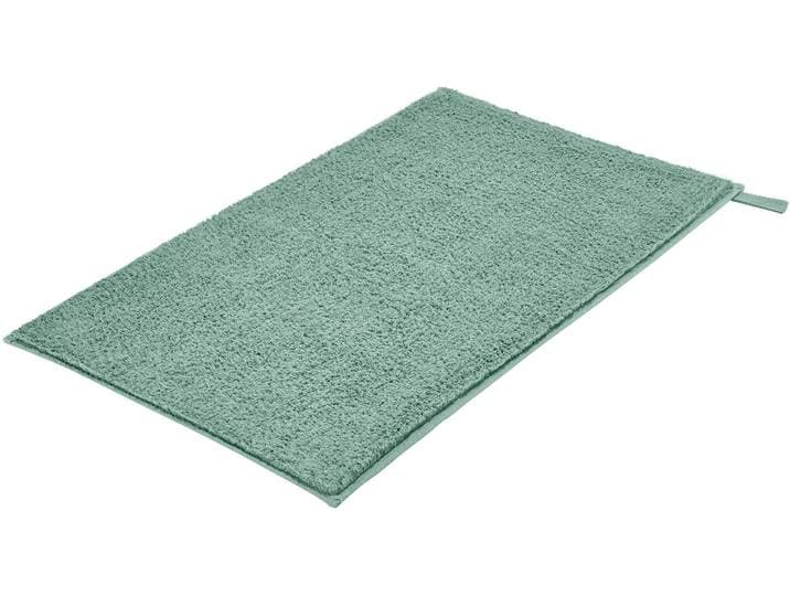 Badematte KLEINE WOLKE Vita, Badvorleger, Badezimmer Teppich , grün (maledivia), H:12mm, Baumwolle, Badematten, Badematte, Badteppich, Uni Farben, mit Schlaufe