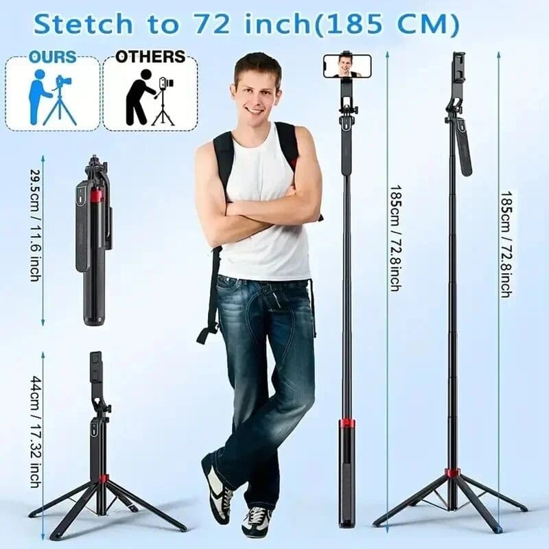abay Portable Camera Tripod with Wireless Remote 360° Rotation for Phone Video Recording Livestream Vlogging Fit iPhone Android GoPro