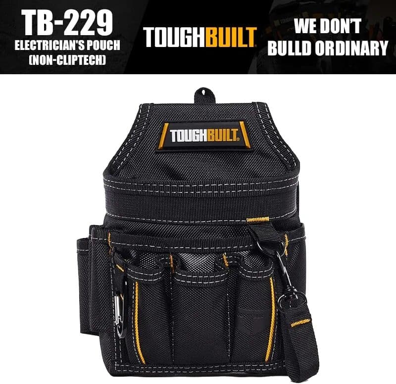 ToughBuilt TB-229 Universal Electrician's Pouch(Non-ClipTech) Tools Packaging Bag Construction Renovation Tools