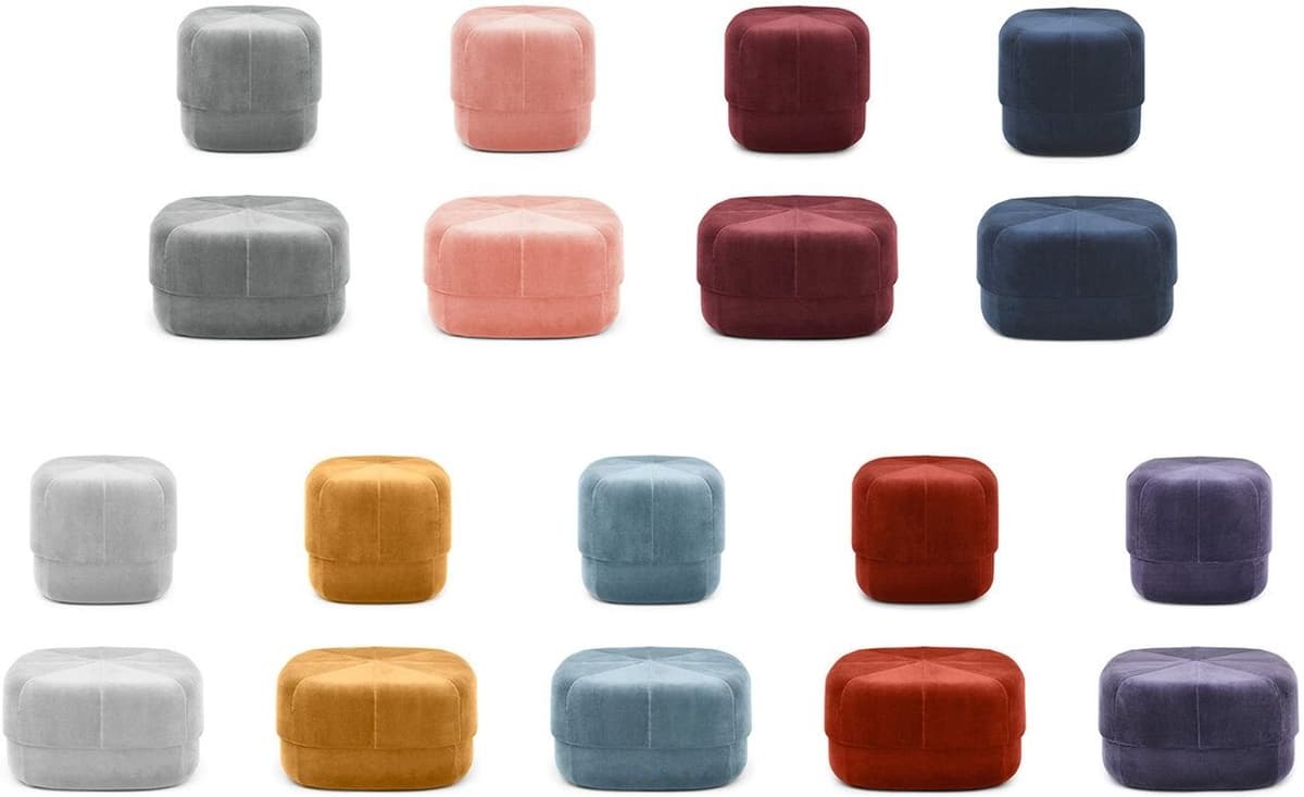 Normann Copenhagen Velour Hocker (Ø 65cm, hellrosa) Ø 65cm   hellrosa
