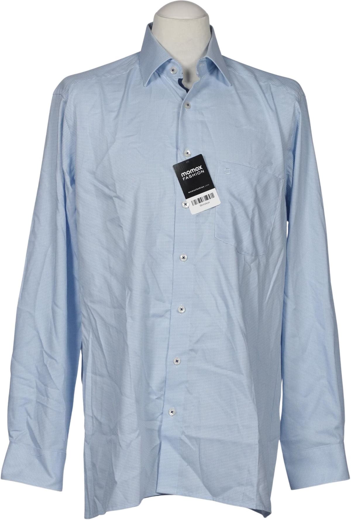 Olymp Herren Hemd, Blau, Gr. 41, Baumwolle - Second Hand
