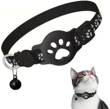 Uplift Picks Lightweight GPS Cat Collar With Reflective Strips For Outdoor Pet Safety a