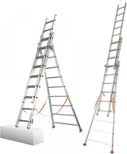 Facal Atlanta ATL200-3, 3x7 gradini, 4.26 m - Scala in alluminio - Altezza stimata operativa 5.11 m