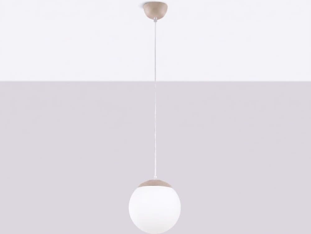 Sollux Lighting Lámpara colgantes taupe acero/vidrio alt. 110 cm