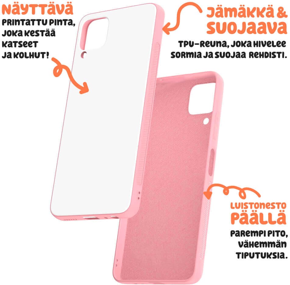 Samsung Galaxy A12 Hupsis Kuosi Suojakuori, Sumuisa Kvartsi, Pinkki