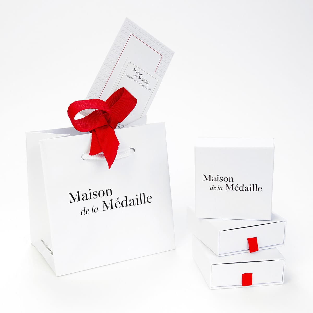 Maison de la Médaille Chaine forçat rond - Or blanc 9ct