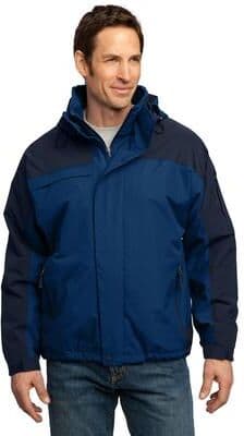 Port Authority TLJ792 Tall Nootka Jacket in Regatta Blue/Navy Blue size 2XLT   Fleece