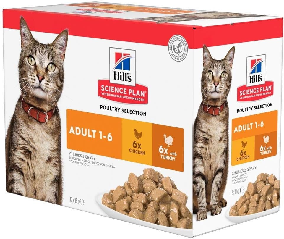 Hill's Science Plan Cat Adult Chicken & Turkey 12x85 G