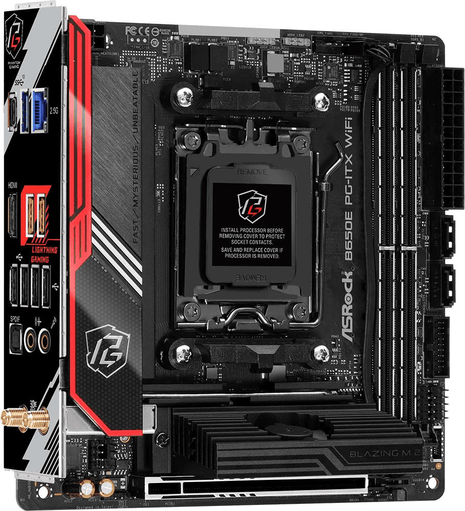 NONE ASROCK B650E PG-ITX WIFI Mini-ITX Motherboard AMD B650 Socket AM5 DDR5 128GB M.2 support Ryzen 7 9700 Ryzen 3 8300 Ryzen 7 7700