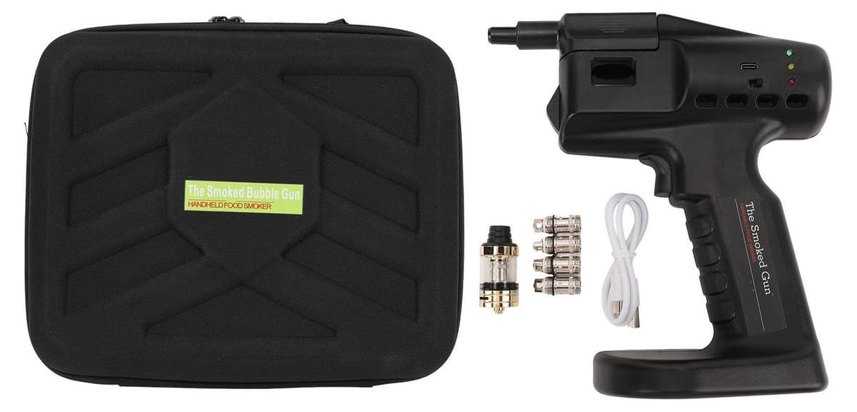 Tragbarer Cocktail-Räucherer mit USB, 2000 mAh, 5 Öl-Docht-Spulen