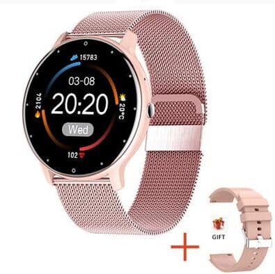 Fusion Finds Bluetooth Smartwatch With Call Function, Fitness Tracker, Waterproof Smart Watch For Android IOS mesh Belt Pink