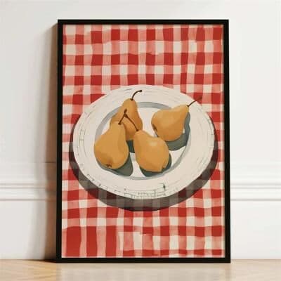 Uplift Treasures French Breakfast Canvas Wall Art Lemon Wine Oyster And Pasta Poster 16 11.81 17.72 In Unframed
