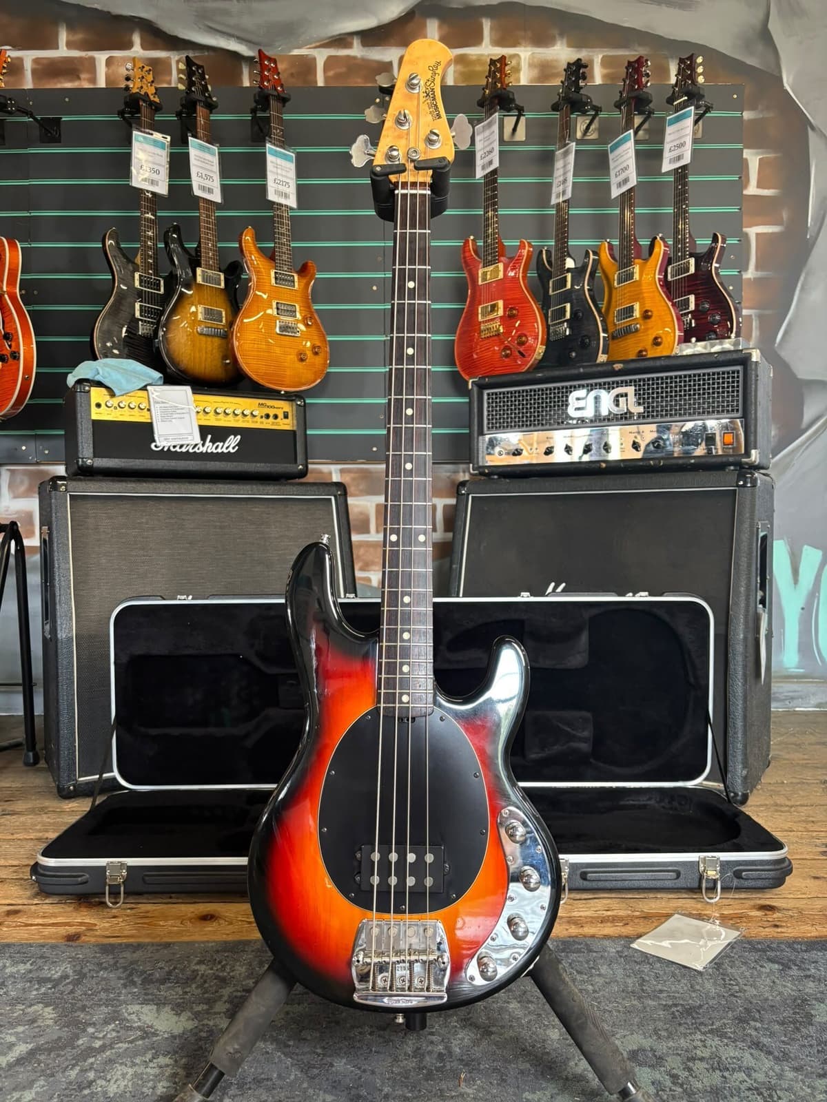 Ernie Ball Music Man StingRay Vintage Sunburst 1991 Electric Bass Guitar   Vintage Sunburst - Refurbished
