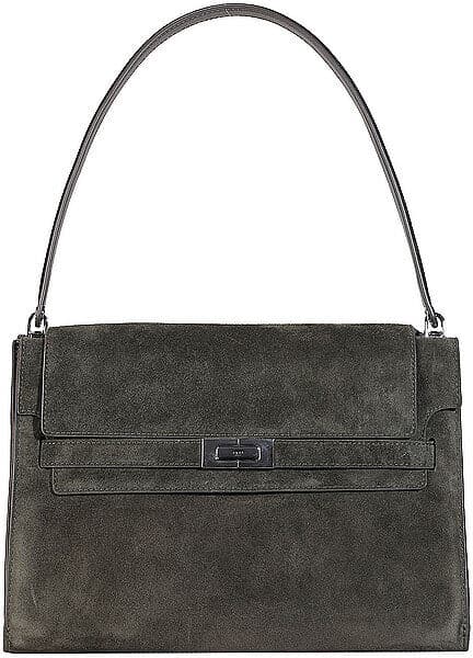 TORY BURCH Ledertasche - Schultertasche LEE RADZIWILL Large dunkelgrün EG