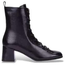 Wonders für Damen. H-7004 Leder-Stiefeletten Charme schwarz (38), 3 bis 5 cm, Reißverschluss, Lässig