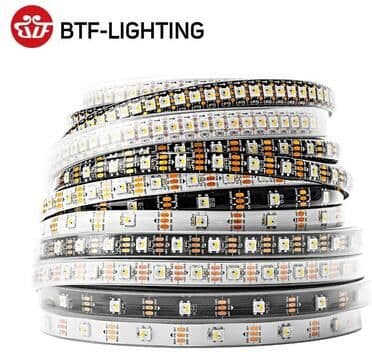 Uplift Picks SK6812 Addressable RGBW LED Strip For Brilliant Custom Pixel Lighting Effects rgb (warm White) 1m 30 Ip30 black Pcb