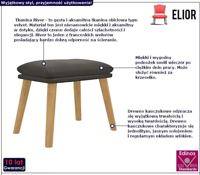 Edinos Minimalistyczny podnóżek ciemnoszary G2-E46