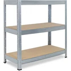 shelfplaza PRO 90x30x40 cm Schwerlastregal in verzinkt mit 3 Böden und 200 kg Traglast pro Boden