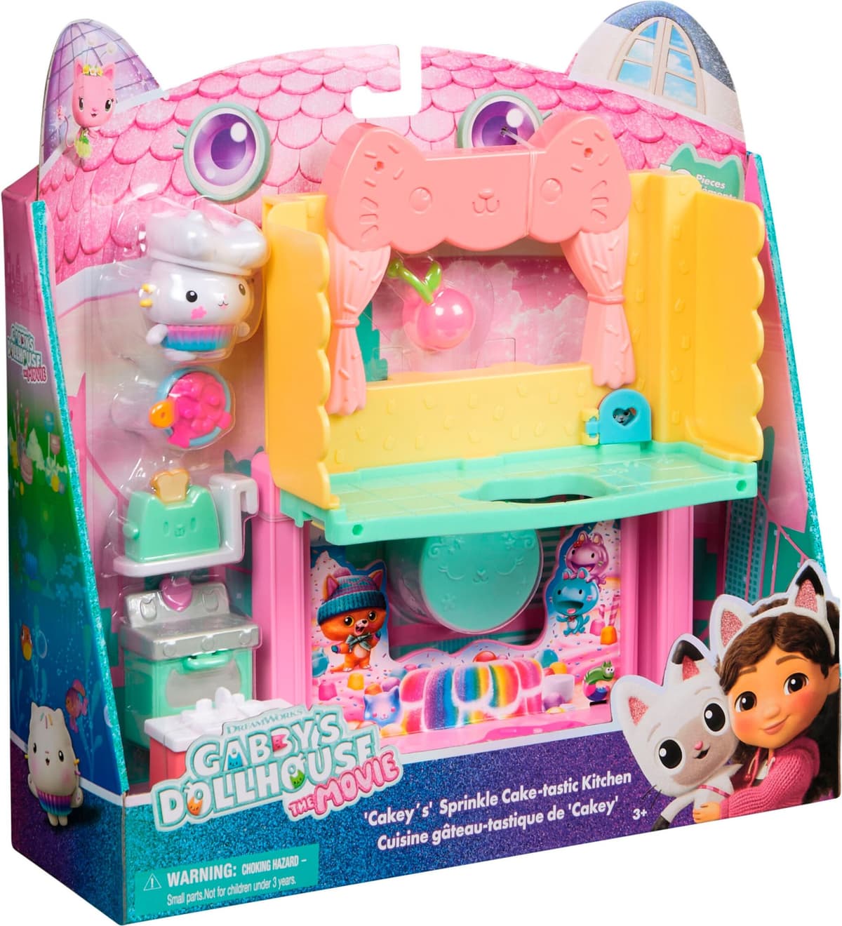 Spielwelt SPIN MASTER "Gabby’s Dollhouse: Der Film – Portal Raum", bunt, Spielfigurenwelten, Kinder, Kunststoff, Spielwelt, Cakeys zuckersüße Sprinkleküche"