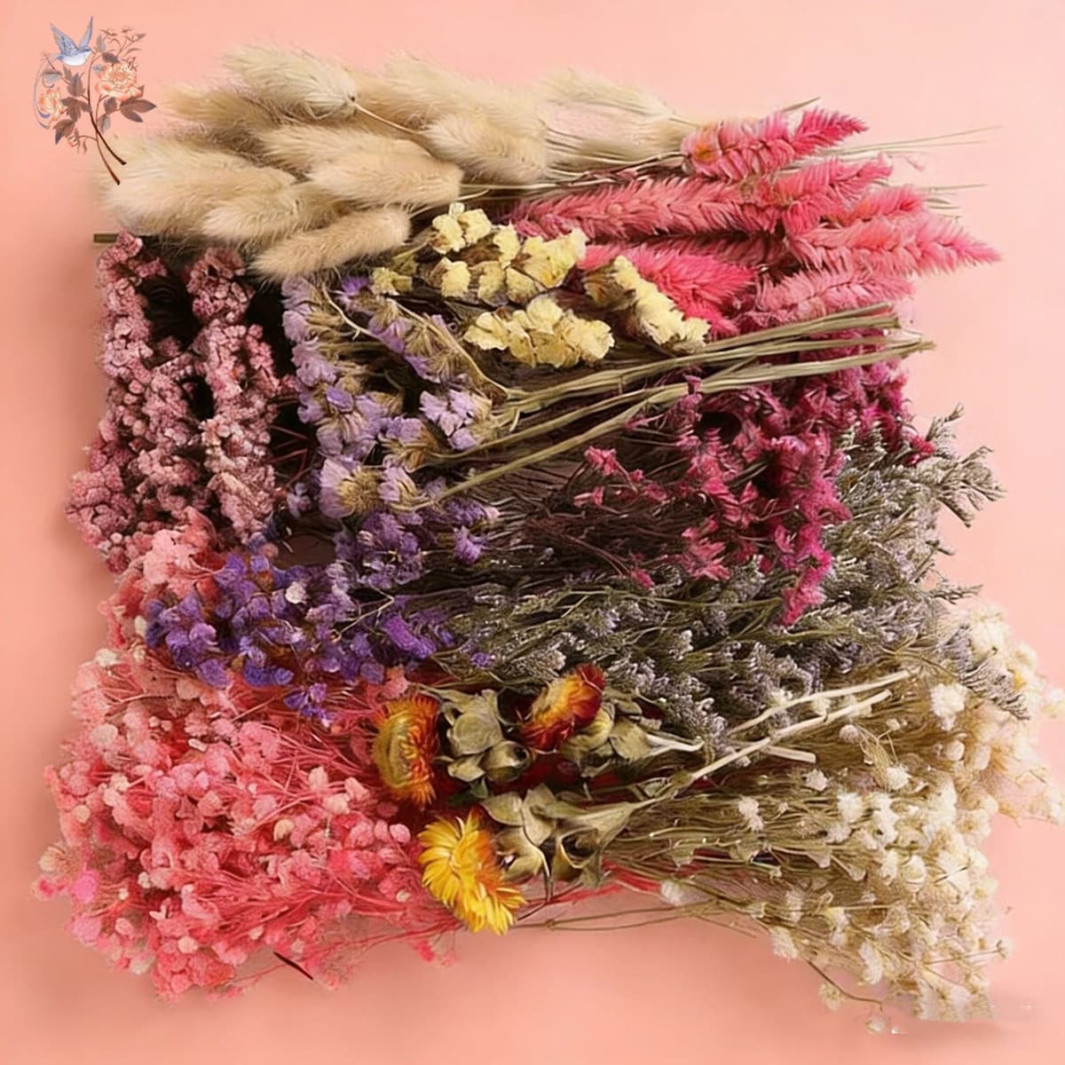 NONE Mixed Dried Flower Material Package Boxed Mini Small Bouquet Wedding Gifts Boutonniere  Souvenir Gift Various Plants Floral Box