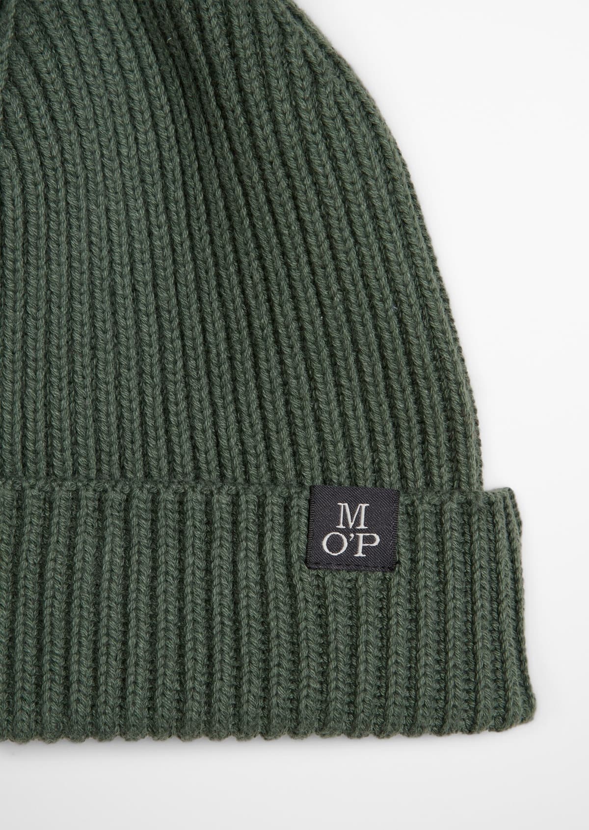 Marc O' Polo Beanie MARC O'POLO, Damen, Gr. M, grün, Strick, Baumwollmischung, Mützen Beanie grün M