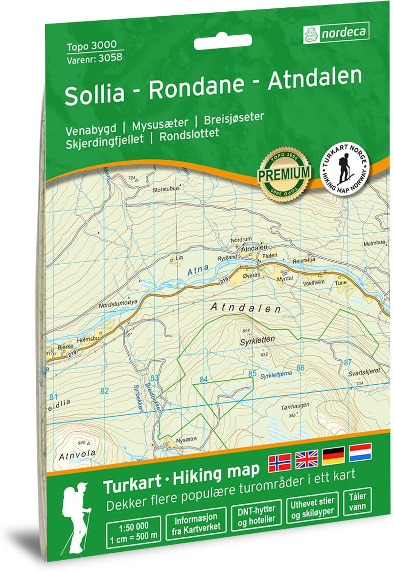 Nordic Maps Sollia Topo 3000 Turkart