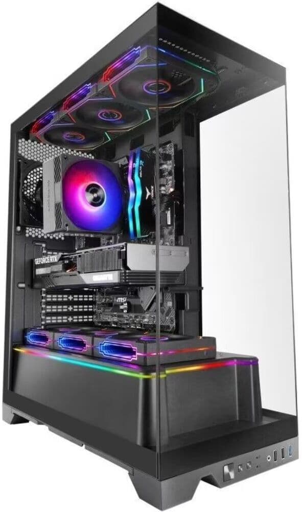 Mars Gaming Mc-Prisma Caja Semitorre Argb Cristal Templado Panorámico Negro Talla Única Unisex