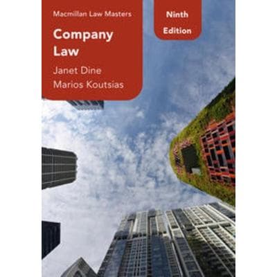 Company Law, Taschenbuch von Janet Dine,Marios Koutsias, Macmillan Education Elt, 978-1-352-01000-8
