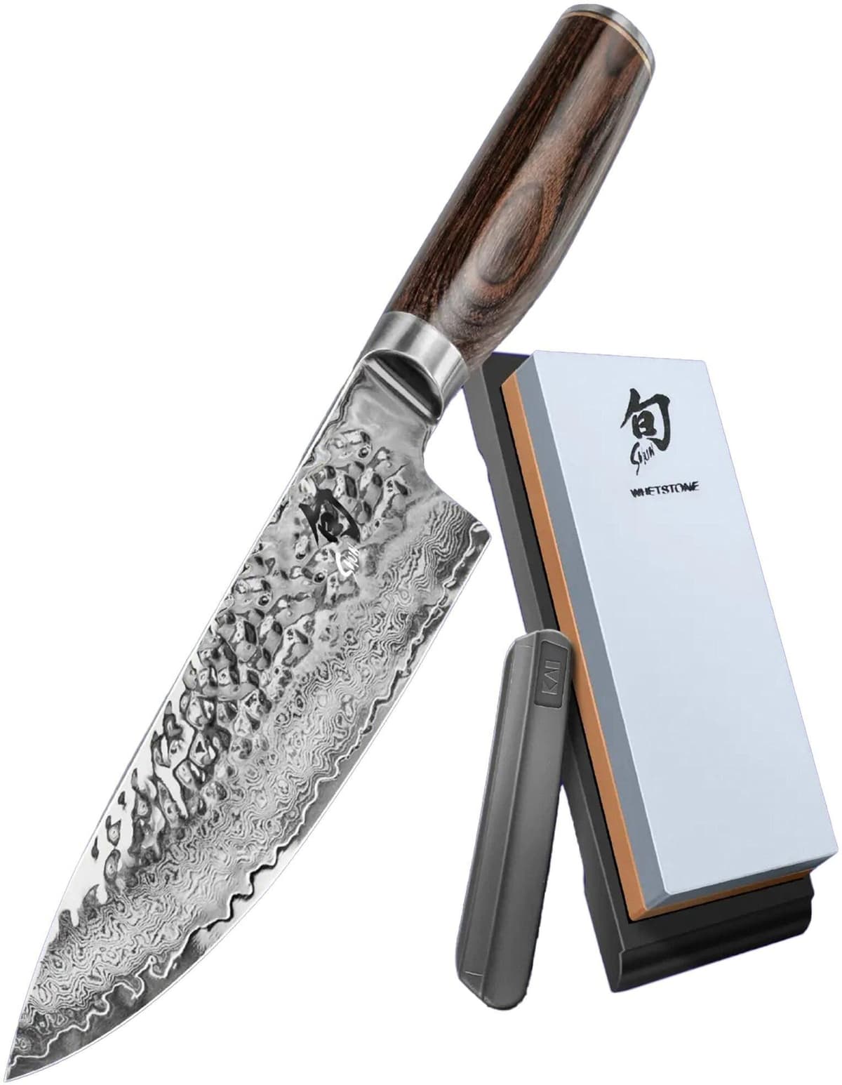 Kai Shun Premier Tim Mälzer Set TDM1706-W25 set da3 pezzi, coltello da chef, pietra per affilare combinata e ausilio per l'affilatura