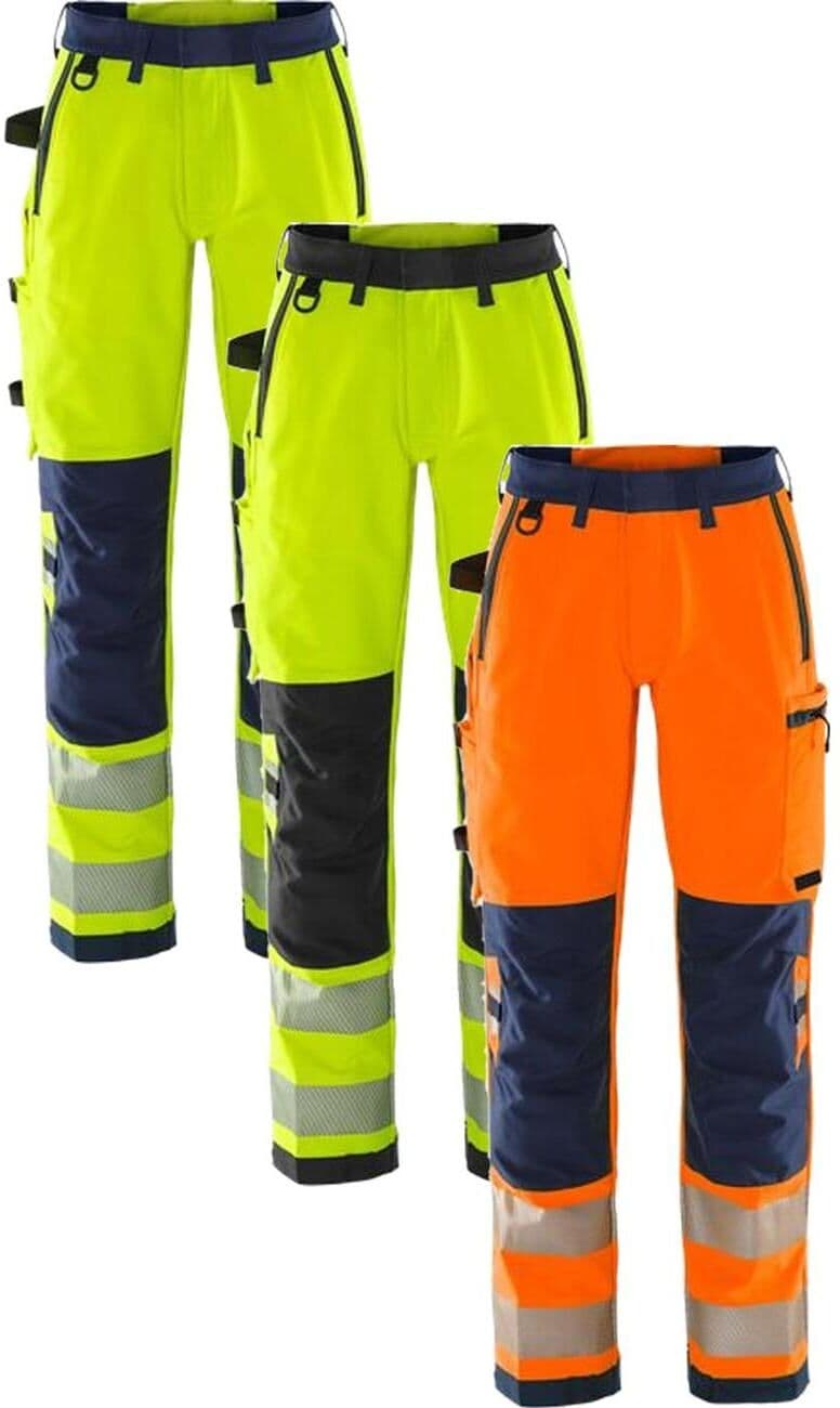 Fristads 134241 Hivis Green Stretchbukser Dame Klasse 2 2665 Gstp / Arbejdsbukser Hi-Vis Gul/marine 38