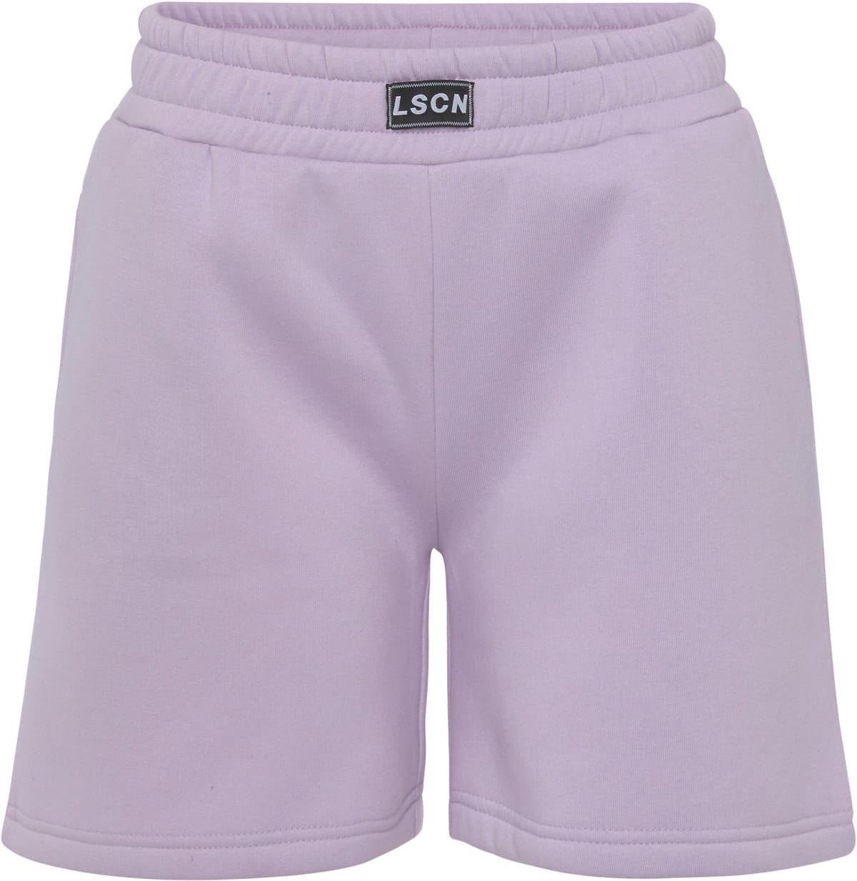 Sweathose LASCANA, Damen, Gr. 36/38, N-Gr, lila, Sweatware, Obermaterial: 60% Baumwolle, 40% Polyester, unifarben, Basic, Basic ca. Mitte Oberschenkel, Hosen Sweathose, mit geripptem Hosenbund, Loungewear lila 36/38, N-Gr