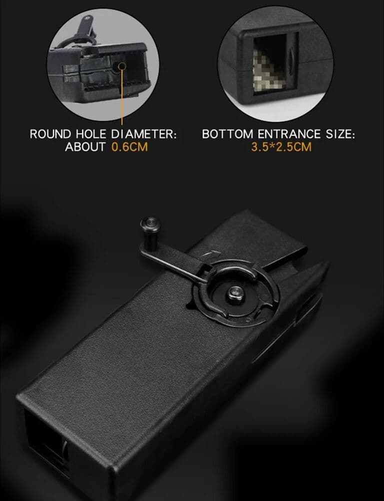NONE M4-1000 Speed Loader with Sound Dampening Silicone Pad for 6mm BBS M4 Hand Crank Magazines Durable Plastic Quick BB Loader