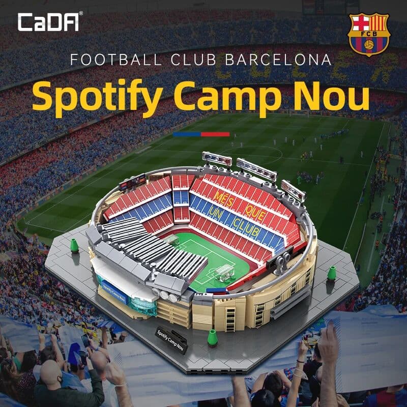 CaDA 728 PCS Camp Nou Barcelona FC Stadium Building Block Barcelona Stadium Collector's Item for Football Fans Block Enthusiasts