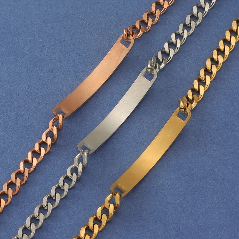 RUMNVNTY Fnixtar 2026 Stainless Steel Cuban Chain Bracelet Classic Jewelry Bracelet With Extender Men Women 10pc/lot