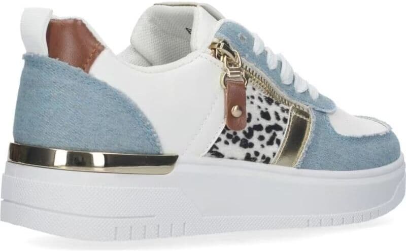 Sport3punto0 Zapatillas Casual A-66 Marino Con Cremallera Y Detalle Animal Print Varios Colores 38 Mujer