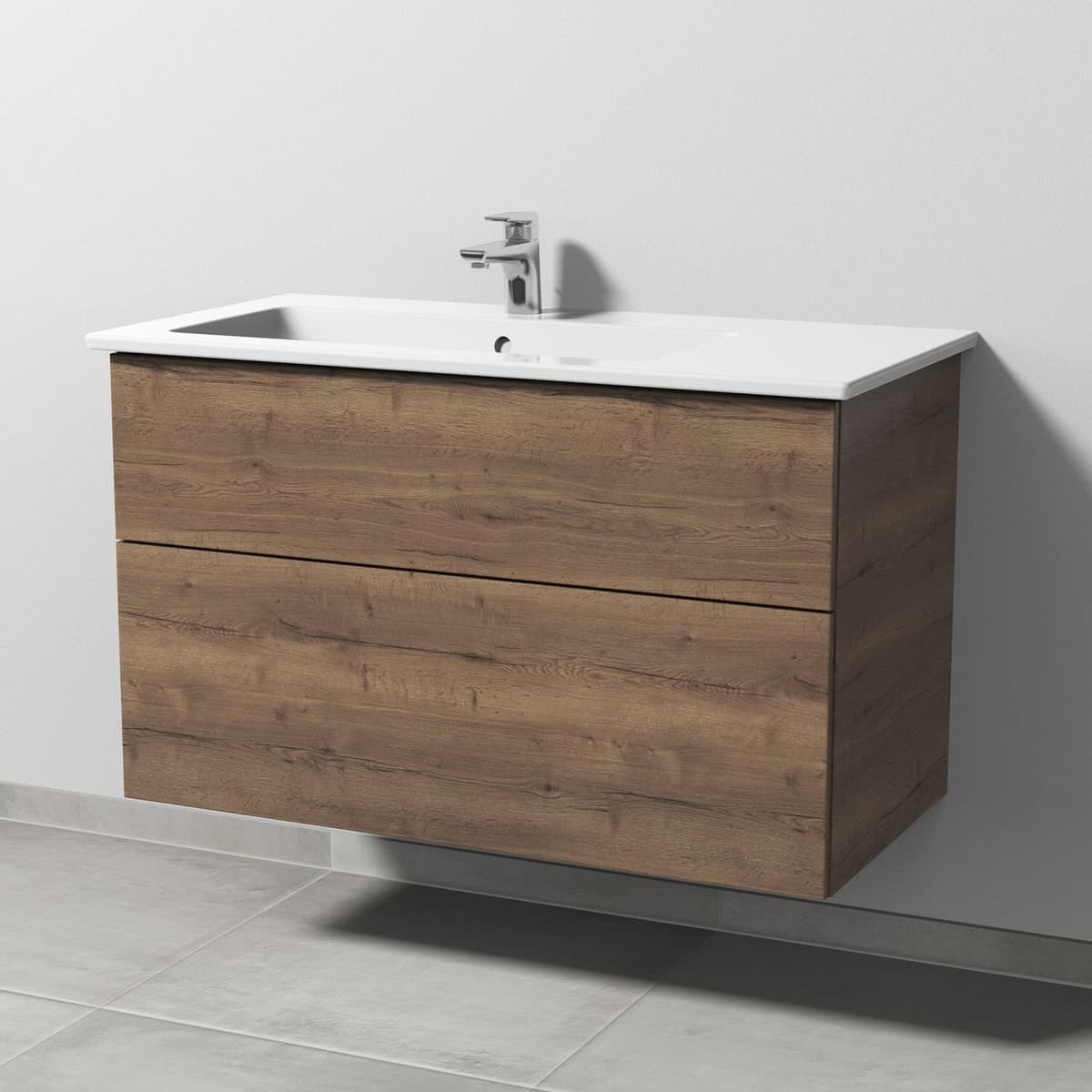 Sanipa 3way Unterschrank 100 cm mit Villeroy & Boch Venticello Waschtisch, Badmöbel, SM32550, - B:100 T: 50 H: 60,5 cm